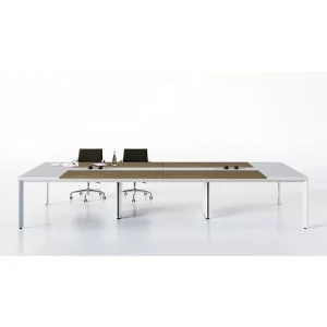 Durable Modular Modern Office Meeting Table Wooden Conference Desk with Electric Socket and Long Design