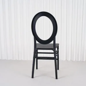 Durable Plastic Hotel Chairs with Open Back and Stackable Design for Modern Weddings and Professional Event Hire