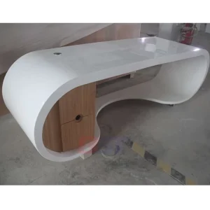 Durable Quality Unique Design Acrylic Solid Surface Tall boss Office Desk