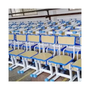 Durable School Furniture Set Adjustable Classroom Desks and Chairs Modern Student Study Desk and Chairs Set