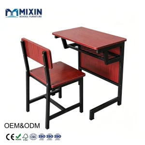 Durable School Furniture Student Desk and Chair Single Modern School Desk School Desk and Chair