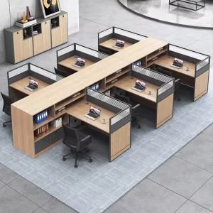 Durable Simple Modern Design High Quality Commercial Wood Workstation System for Company Office Furniture Partition Table