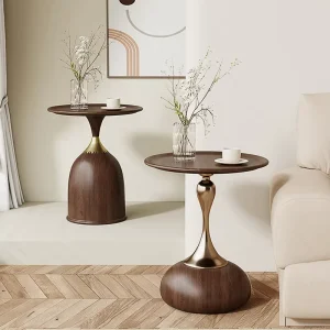 Durable Small Waist Corner Coffee Table Sofa Side Tables Minimalist Marble Top Light Luxury Modern Home Furniture Easy Assembly