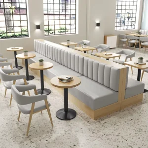 Durable Soild Wood Restaurant Tables and Chairs restaurant Furniture Set Cafe Furniture Restaurant Bench Seating