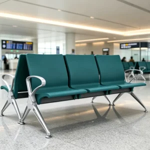Durable Steel Modular Waiting Benches Train Station Beam Seats Clinic Waiting Chairs with Built-in USB Charging Ports