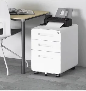 Durable Steel Office Mobile Cabinet 3 Drawer Under Desk Pedestal Lockable Metal Rolling File Storage Cabinet