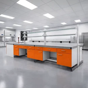 Durable Steel Wood Laboratory Furniture Custom Physics Chemistry Lab Benches for College and Hospital