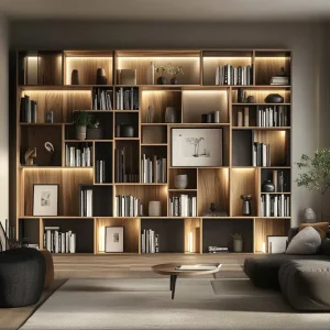 Durable Storage Cabinet 304 Stainless Steel Bookshelf Antirust Wall Mounted Bookcase for Living Room