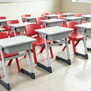 Durable Student Desks and Chairs Set Classroom and University Training Rooms Ergonomic Design for Study