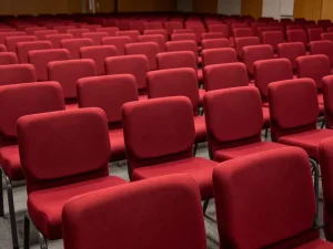 Durable Thickened Stackable Metal Church Chair for Auditorium Theater