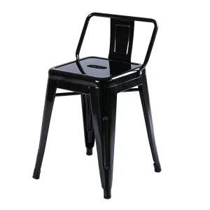 Durable Water Resistant Vintage Tolixed Metal Stackable Dining Chairs for Restaurant Bar Home Use