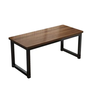 Durable Wood Assembled Home Office Study Computer Desk with Spacious Desktop Storage and Space Saving Design for Dormitory Bedroom