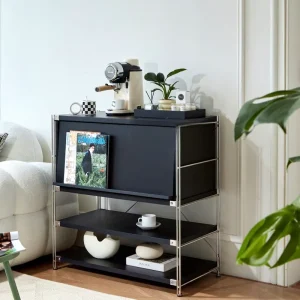 Durable Wood Nail Hair Salon Towel Storage Cabinet with Drawers on Wheels for Beauty Salons Hotels Apartments