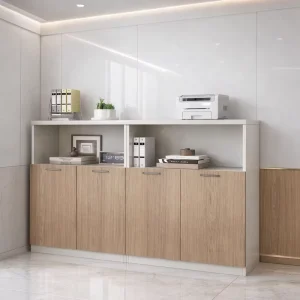 Durable Wooden File Cabinet Archive Storage Large Capacity Office Cabinet Corporate Workspace Professional Filing Cabinet