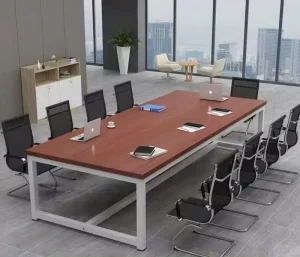 Durable Wooden Meeting Table Simple Shape for Office Conference Room Use