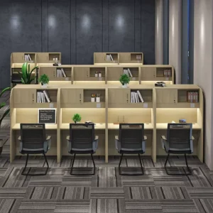 Durable Wooden Modern Library Computer Desk with File Drawer Storage for Commercial Use