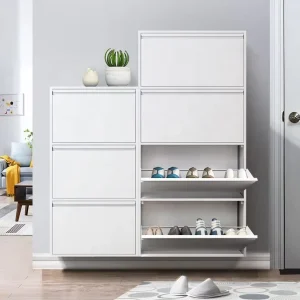 Durable and Portable Modern Style Metal Shoe Cabinet Steel Shoe Racks for Home Furniture Living Room Use