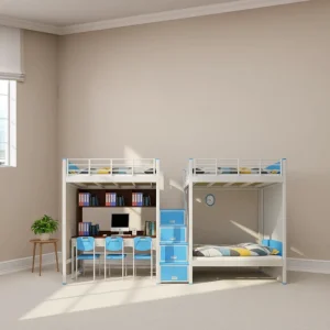 Durable and Sturdy Student Metal Bunk Bed Suitable for Dormitories Schools and Hotels