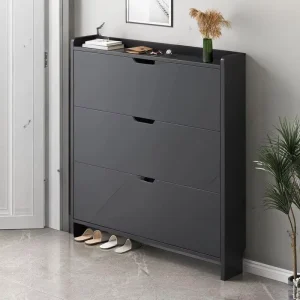 Dust proof Wood Shoe Cabinet Rack Modern Northern Europe Design 24 35 Pair Capacity for Home Bedroom Living Room Doorway Storage