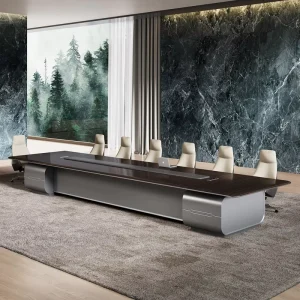 E0 Level High End Large Extendable Conference Table Modular MDF Modern Design 12 Seater Negotiation Hotel Dining