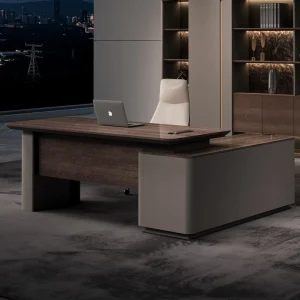 E0 Level Modern Wooden Boss Desk and Chair Combination High End Feel Office Single Person Computer Desk Modular Design