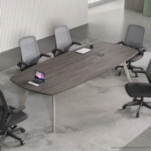 E0 Simple Bamboo Conference Table Multifunctional Training Negotiation Table Four legged Free Combination Minimalist