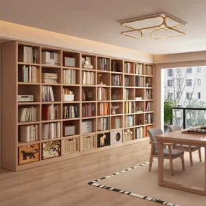 E0 grade Melamine Board Bookshelf with Modular Design Easy to Assemble Suitable for Home School and Library Use