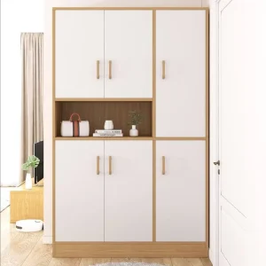 E0 grade Plywood 3 door Shoe Cabinet Durable with Customizable Color and Size suitable for Residential Entryway Areas