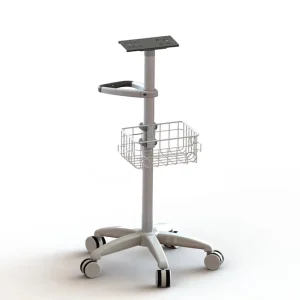 ECG Height Adjustable Veterinary Medical Vital Signs Monitor Trolley Hospital Furniture Stainless Steel ISO9001 Certified Roll