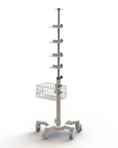 ECG Trolley Aluminum Medical Mobile Workstation Cart ISO Certified Height Adjustable Hospital Furniture for Dental Clinic Beauty