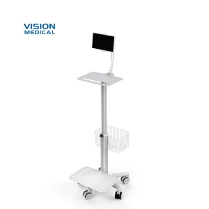 ECG Ultrasound Dental Device Cart Metal Rolling Stand Tablet Cart for Medical Equipment Nursing Patients in Hospitals Salons