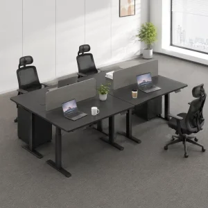 ED9 Dual Motor Ergonomic Standing Desk Cubicles Office Partition Desk Modular 4 Person Working Desk Office Workstation Table