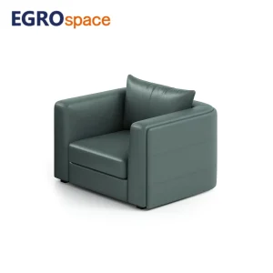EGROspace Modern Design Round European Style Leather Cover Luxury Sectional Office Visitor Sofa