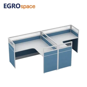 EGROspace Modern Professional Furniture Call Center Glass Workstation Desk Staff Partition Modular Office Cubicle