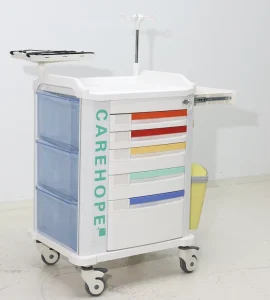 EM ET065 Medical Trolley Medicine Cart Durable Emergency Trolley Clinic Multi function Hospital Furniture Trolley