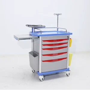 EM ET071 Medical ABS Material Emergency Trolley Treatment Trolley for Hospital