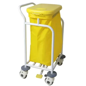 EM ET133 Hospital Linen Carts with Plastic Bucket Trolley with Wheels