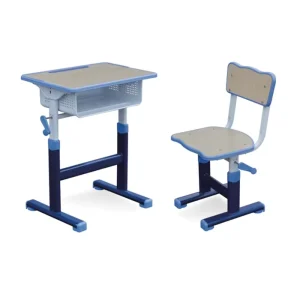EN71 Certified Student Desk and Chair Set Ergonomic Design Height Adjustable with Storage Drawer for Kids Classroom