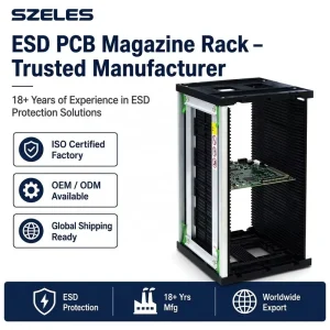 ES15105 355*320*563mm Plastic Gear Track Antistatic ESD PCB Magazine Rack for SMT and PCB SMT ESD Magazine PCB Rack