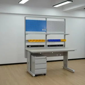 ESD Anti static Motorized Adjustable Lab Furniture Workbench Workstation for Laboratory Technician Woodworker Use