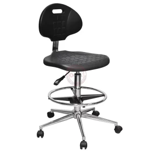 ESD Proof Modern Laboratory Chair Ergonomic Anti Static PU Leather Seating for Electronics Work and Warehouse Use