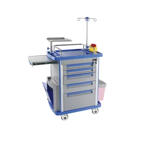ET750 2 Medical Emergency Trolley Cart ABS Trolley for Hospital with Wheels