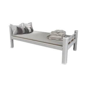 Easy Assemble Heavy Duty Company School Dormitory Small Apartment Single Layer Iron Steel Bed