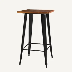 Easy Assemble High Top Bar Table Coffee Restaurant Table Outdoor Iron High Bar Restaurant Table