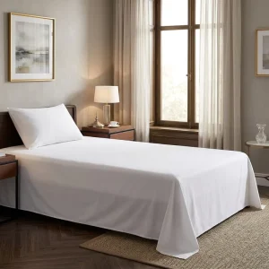 Easy Care 3Pcs Bedding Set for Hotel Staff Dormitory School Cotton Flat & Fitted Sheets Bulk Order OEM