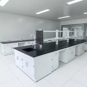 Easy Clean Full Steel Lab Bench with PP Sink for Wet Chemistry Experiment Room