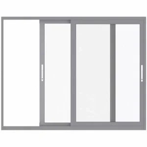 Easy Clean Low Maintenance Aluminum 2 Track Soundproof Sliding Windows Folding Screen Modern Design Energy Star 5 Year Kitchen