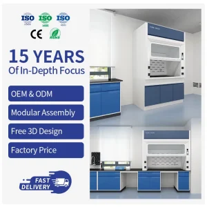 Easy Clean Surface Storage Cabinet Base Pharmaceutical Cleanroom Facilities Factory Direct Export Hospital Fume Hood