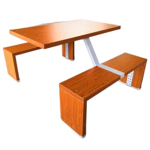 Eco-Friendly Durable Wood Modern Restaurant Bench and Table Set with Easy Clean Feature for Commercial Use