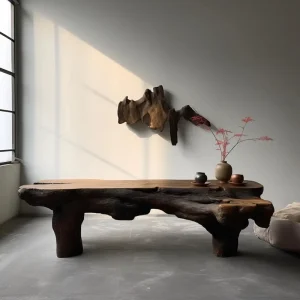 Eco-Friendly Japanese Antique Design Solid Wood Custom Coffee Table for Home Furniture and Hotel Use